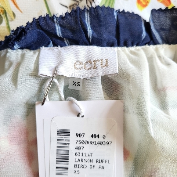 New Ecru Larson Ruffle Tiered Bird Of Paradise Midi Dress Style 6311WT NWT XS - Picture 11 of 13